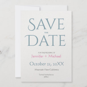 Huwelijk Minimalistisch Modern Chic Save The Date