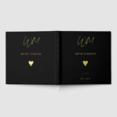 Huwelijk, minimalistische Folie Square gastenboek (Volledig)