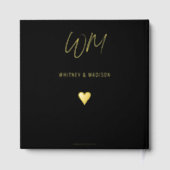 Huwelijk, minimalistische Folie Square gastenboek (Achterkant)