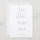 Huwelijk Minimalistische kalligrafie Champagne Save The Date (Voorkant)