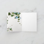 Huwelijk Minimalistische kalligrafie Floral Aankondiging (Binnen)