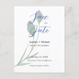 Huwelijk Minimalistische kalligrafie Floral Briefkaart