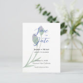 Huwelijk Minimalistische kalligrafie Floral Briefkaart (Staand voorkant)