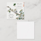 Huwelijk Minimalistische kalligrafie Floral Informatiekaartje (Voorkant / Achterkant)