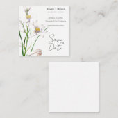 Huwelijk Minimalistische kalligrafie Floral Informatiekaartje (Voorkant / Achterkant)