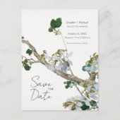 Huwelijk Minimalistische kalligrafie Floral Uitnodiging Briefkaart (Voorkant)