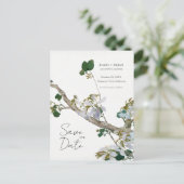 Huwelijk Minimalistische kalligrafie Floral Uitnodiging Briefkaart (Staand voorkant)