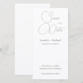 Huwelijk minimalistische kalligrafie save the date (Voorkant / Achterkant)