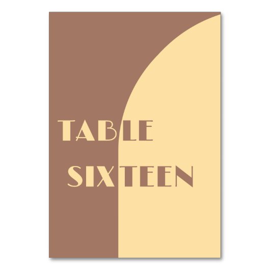 Huwelijk Mocha Mousse Romige Gele Tafel Kaart (Achterkant)