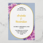 Huwelijk Modern Neutraal Bloemen Rustiek Elegant Folie Uitnodiging (Voorkant)