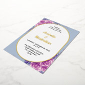 Huwelijk Modern Neutraal Bloemen Rustiek Elegant Folie Uitnodiging (Gedraaid)