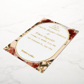 Huwelijk Modern Neutraal Bloemen Rustiek Folie Uitnodiging (Gedraaid)