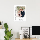 Huwelijk moderne foto welkom poster (Thuiskantoor)