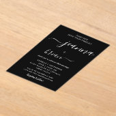 Huwelijk Moderne kalligrafie Acryl Uitnodigingen (Laagn)