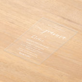 Huwelijk Moderne kalligrafie Acryl Uitnodigingen (Laagn)