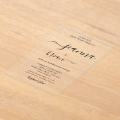 Huwelijk Moderne kalligrafie Acryl Uitnodigingen (Laagn)