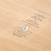 Huwelijk Moderne kalligrafie Acryl Uitnodigingen (Laagn)