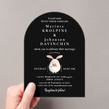 Huwelijk Moderne kalligrafie Acryl Uitnodigingen