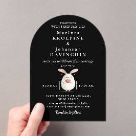 Huwelijk Moderne kalligrafie Acryl Uitnodigingen