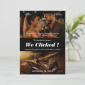 Huwelijk moderne liefde verhaal film foto kaart (Staand voorkant)