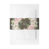 Huwelijk Monogrammed Houten Rustiek Donker Hout Bl Uitnodigingen Wikkel (Voorkant Voorbeeld)