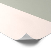 Huwelijk mr. hart roze boog salie groen taupe poster (Hoek)