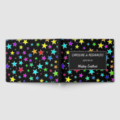 Huwelijk - Namen - Leuke, kleurrijke sterren patro Gastenboek (Volledig)