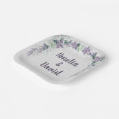 Huwelijk nautisch net op witgekalkt hout papieren bordje (Gebogen)