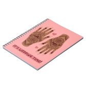 Huwelijk notitieboek met henna mehndi handen ontwe (Linkerzijde)