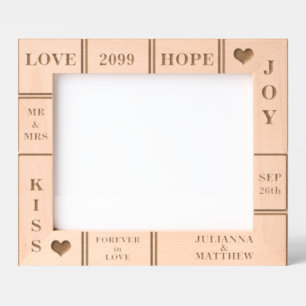 Huwelijk of Jubileum aangepaste tekst 10x8 Gegraveerde Lijstjes