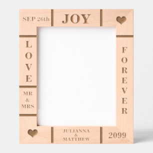 Huwelijk of Jubileum aangepaste tekst Vert 8x10 Gegraveerde Lijstjes