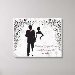 Huwelijk of Jubileum Memento Canvas Afdruk