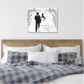 Huwelijk of Jubileum Memento Canvas Afdruk (Insitu (Slaapkamer))