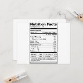 Huwelijk of jubileum zoete grappige voedingslabel kaart (Voorkant / Achterkant in situ)