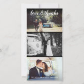 Huwelijk of speciale gebeurtenis Dank u grote 3 fo Bedankkaart (Voorkant)