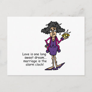 Huwelijk onbeleefd ontwaken briefkaart