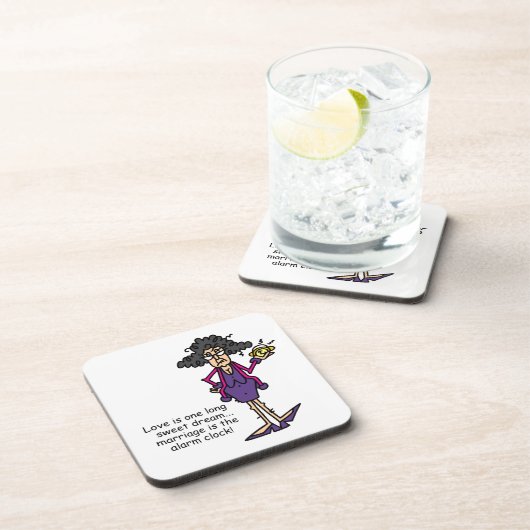 Huwelijk onbeleefd ontwaken drankjes onderzetter (Rechterzijde)