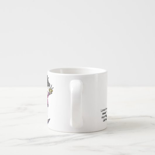 Huwelijk onbeleefd ontwaken espresso kop (Achterkant)