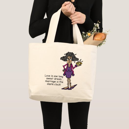 Huwelijk onbeleefd ontwaken grote tote bag (Voorkant (product))