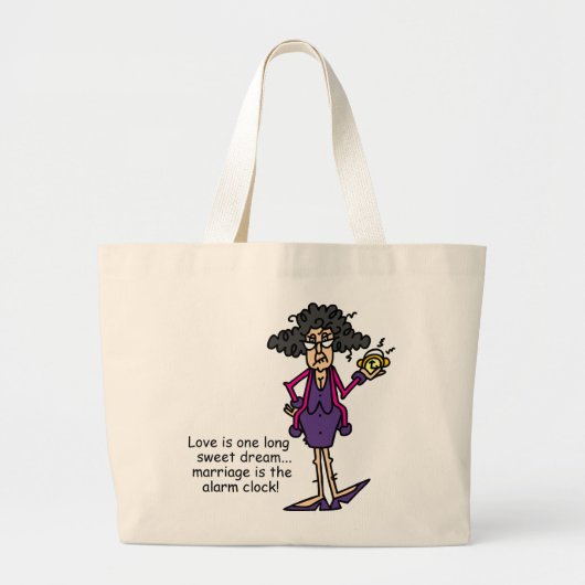 Huwelijk onbeleefd ontwaken grote tote bag (Voorkant)