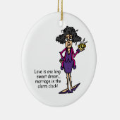 Huwelijk onbeleefd ontwaken keramisch ornament (Rechts)