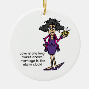 Huwelijk onbeleefd ontwaken keramisch ornament