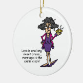 Huwelijk onbeleefd ontwaken keramisch ornament (Links)