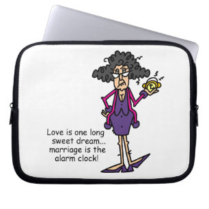 Huwelijk onbeleefd ontwaken laptop sleeve