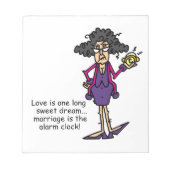 Huwelijk onbeleefd ontwaken notitieblok (Voorkant)