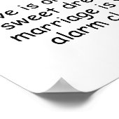 Huwelijk onbeleefd ontwaken poster (Hoek)