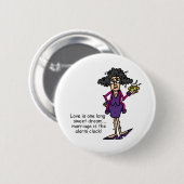 Huwelijk onbeleefd ontwaken ronde button 5,7 cm (Voorkant /achterkant)