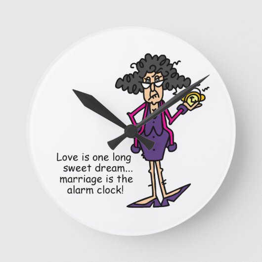 Huwelijk onbeleefd ontwaken ronde klok (Voorkant)