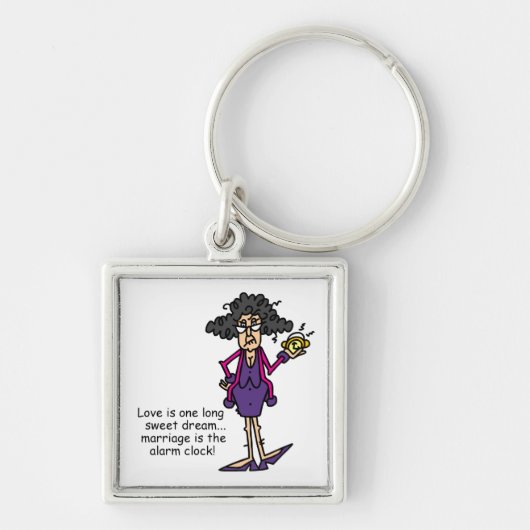 Huwelijk onbeleefd ontwaken sleutelhanger (Voorkant)