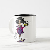 Huwelijk onbeleefd ontwaken tweekleurige koffiemok (Voorkant links)